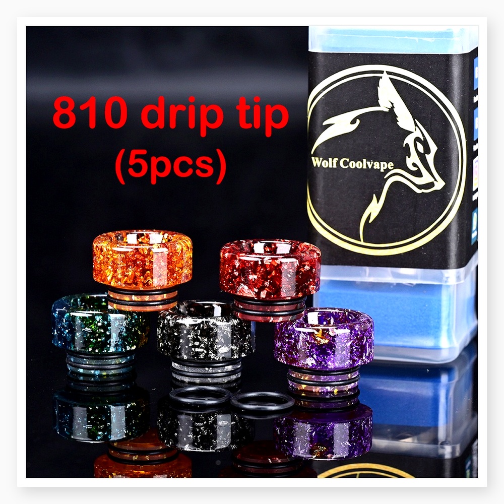 Drip Tip Resin - 5 stuks Wolfcoolvape 810 Drip Tips