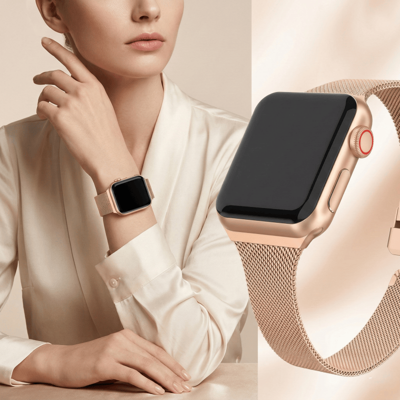 Mesh Coil Strip - Milanese band voor Apple Watch, 44
