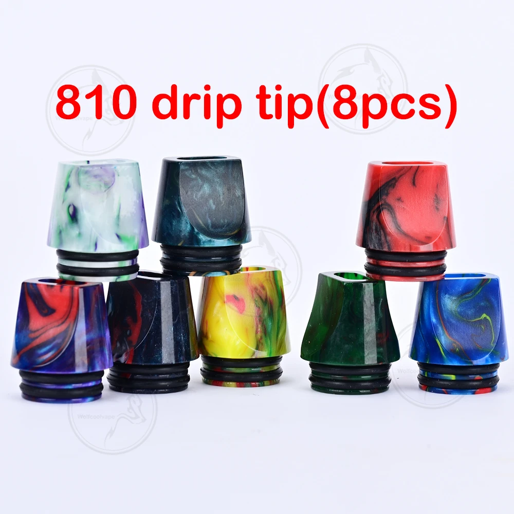 8 stks Wolfcoolvape Verstuiver - Drip Tip Resin recensie en prijs